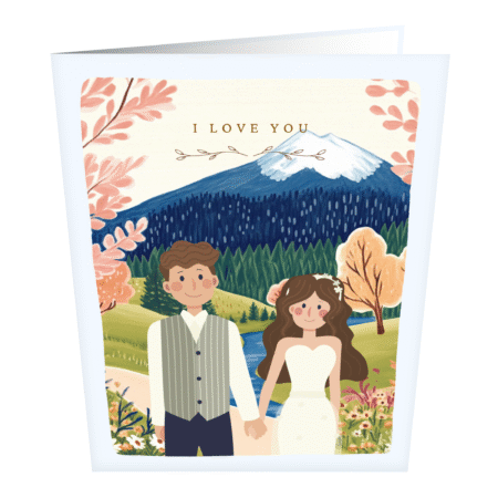 Jungle Wedding Greeting Card – A Wildly Romantic Fairytale in Nature’s Embrace