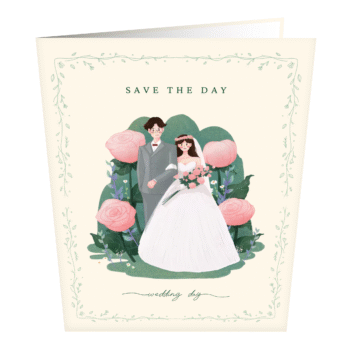 Wedding and Roses Greeting Card