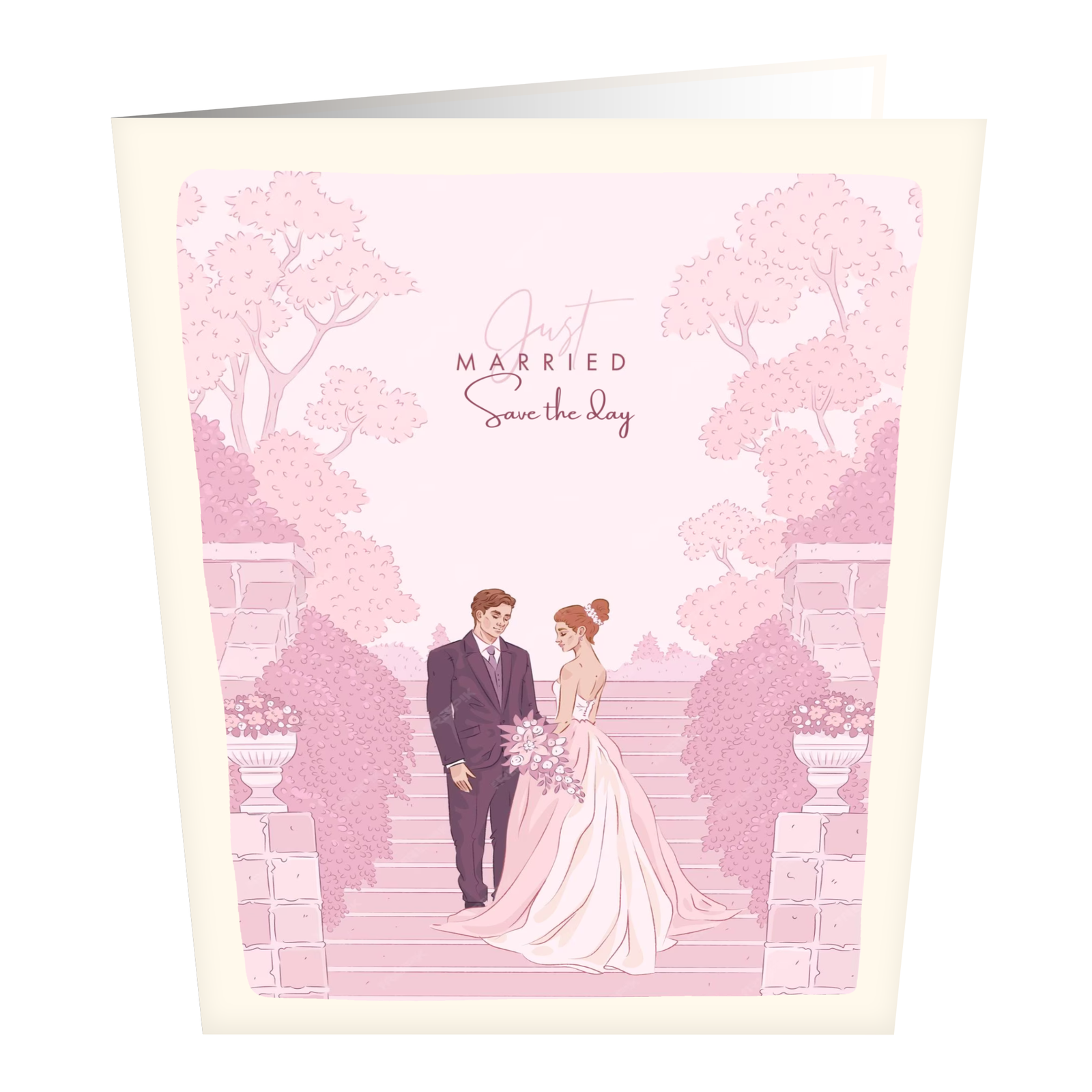 Romantic Wedding Couple Greeting Card Romantic Wedding Couple Greeting Card