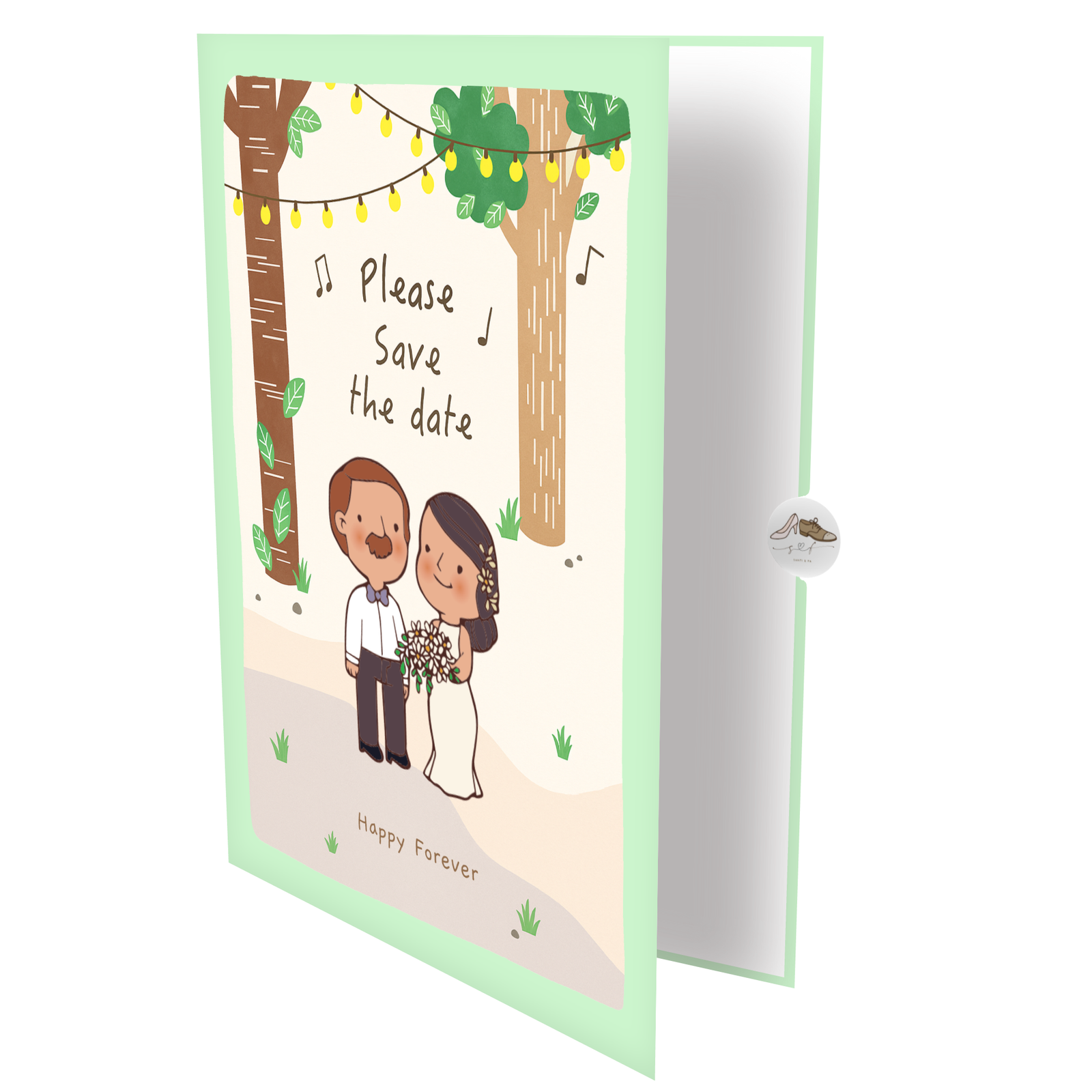 Chibi Bride and Groom Greeting Card Chibi Bride and Groom Greeting Card