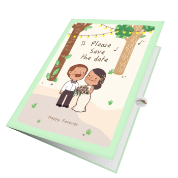 Chibi Bride and Groom Greeting Card