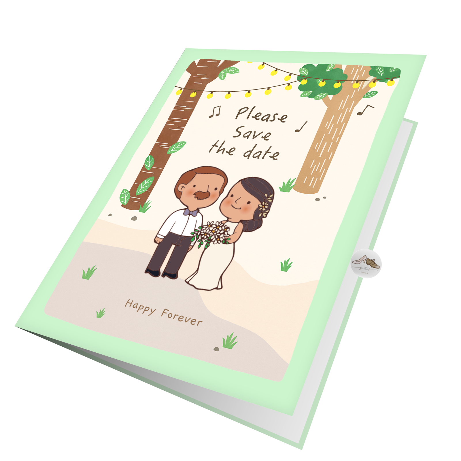 Chibi Bride and Groom Greeting Card Chibi Bride and Groom Greeting Card