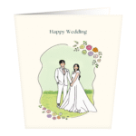Lovely Bride and Groom Greeting Card