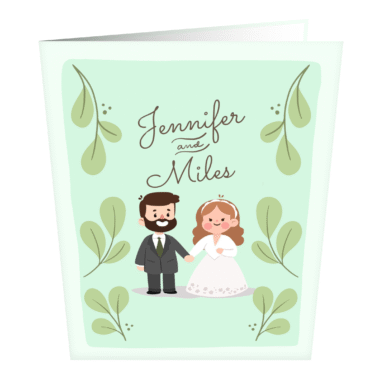 Jungle Wedding Greeting Card – A Wildly Romantic Fairytale in Nature’s Embrace