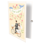Wedding Couple On Bike Greeting Card (4)