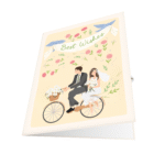 Wedding Couple On Bike Greeting Card (4)
