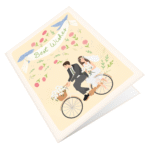 Wedding Couple On Bike Greeting Card (4)