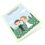 Wedding On Field Greeting Card (6)