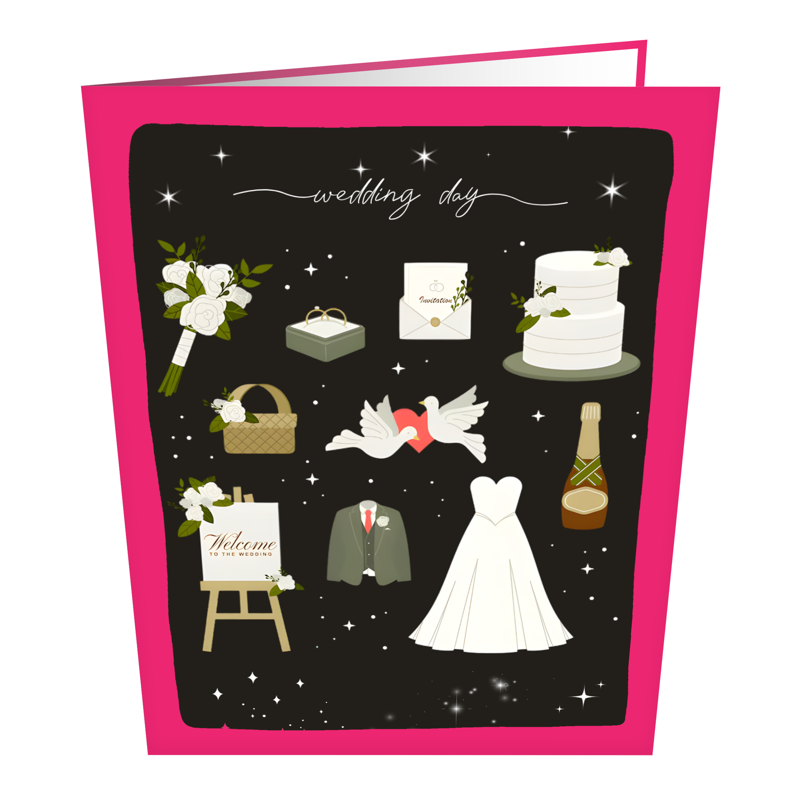 White Wedding Greeting Card White Wedding Greeting Card