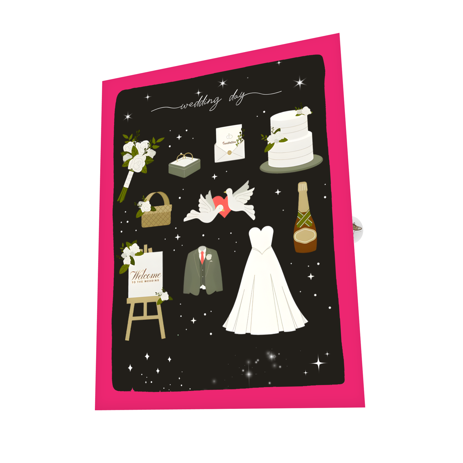 White Wedding Greeting Card White Wedding Greeting Card