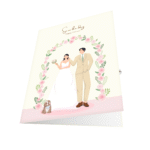 Young Couple Wedding Greeting Card