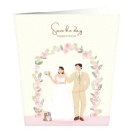 Young Couple Wedding Greeting Card