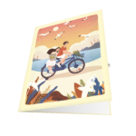 Biking With You Greeting Card (6)