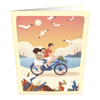 Biking With You Greeting Card