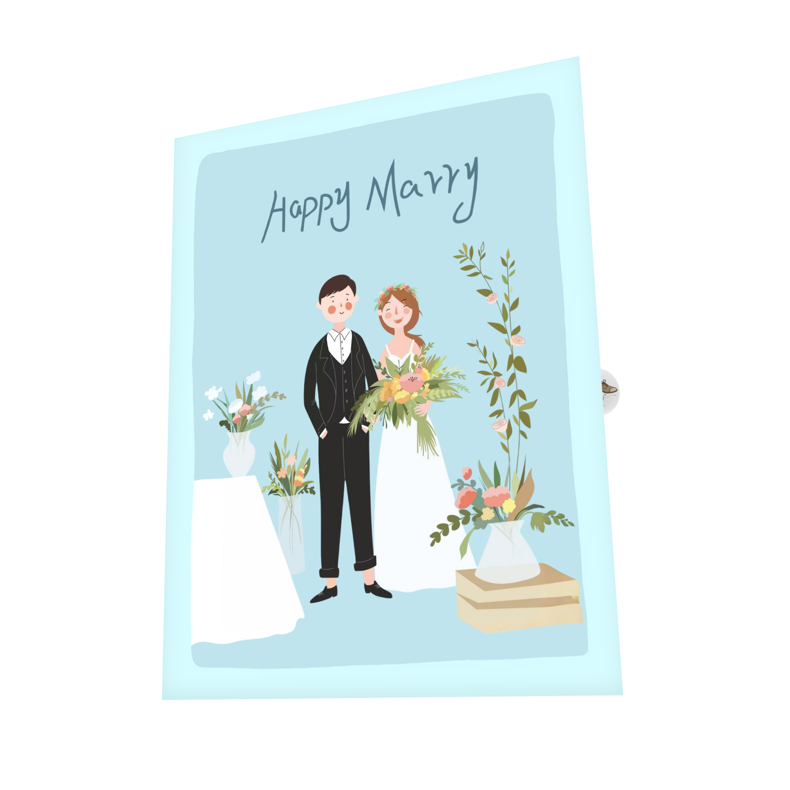 Floral Wedding Greeting Card (3) Floral Wedding Greeting Card
