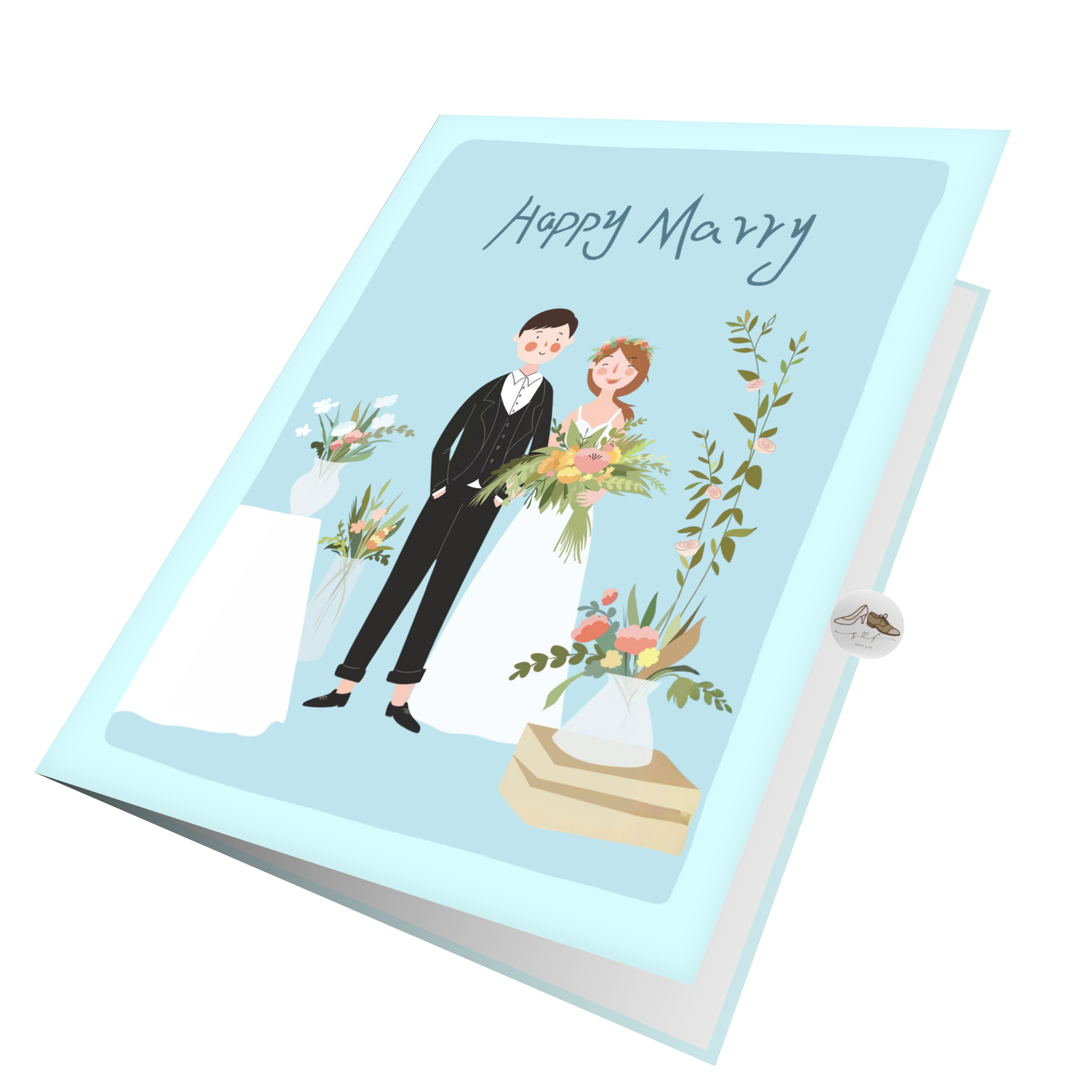Floral Wedding Greeting Card (6) Floral Wedding Greeting Card