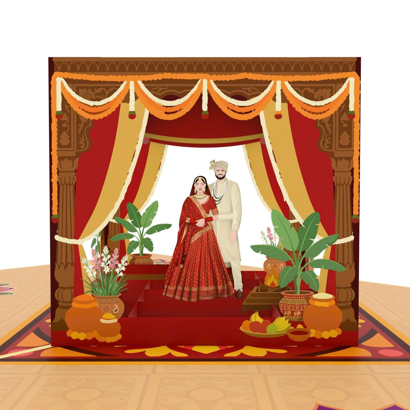Indian-Wedding-3D-Pop-Up-Card-1