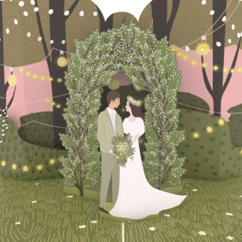 Wedding In The Wild 3D Pop Up Card